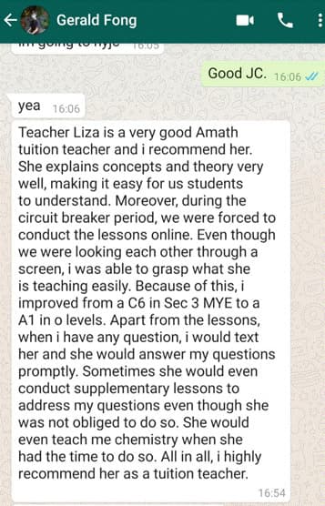Testimonial from Gerald